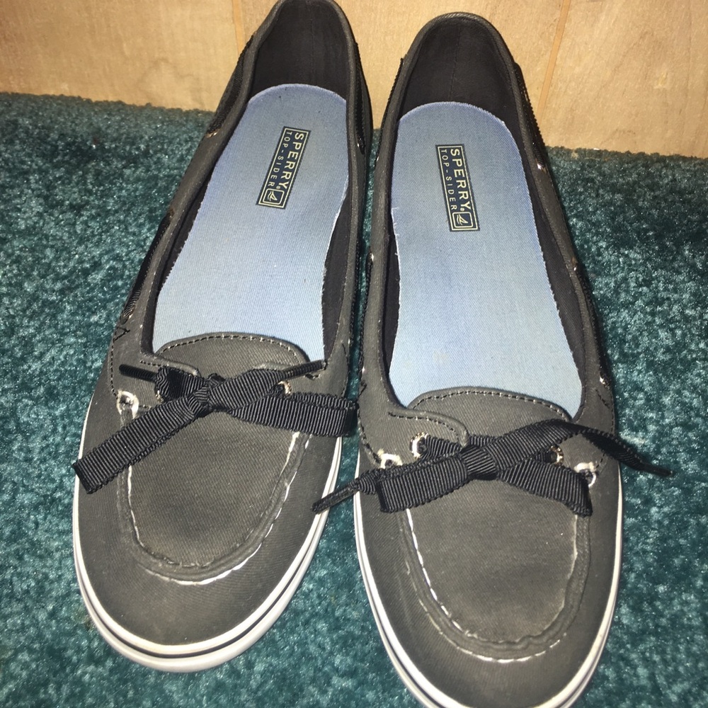 Black Sperry top-sider size 10